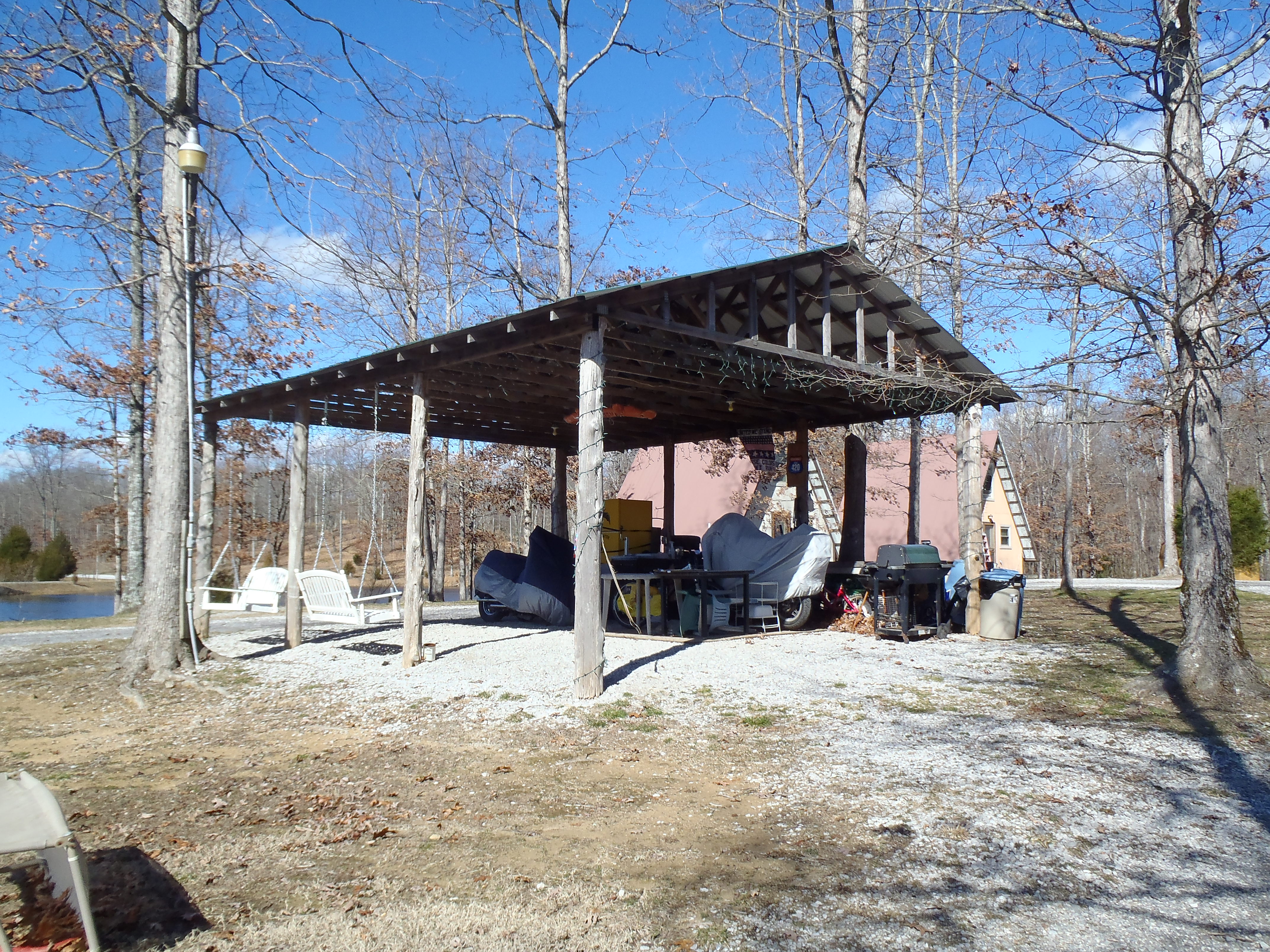 Party pavilion on a sunny day